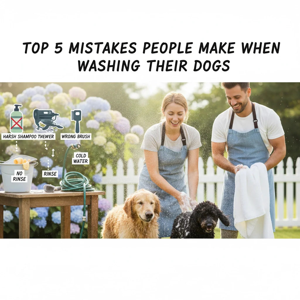 Top 5 Mistakes People Make When Washing Their Dogs